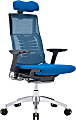 Raynor® Powerfit Erognomic Fabric High-Back Executive Office Chair, Blue/Black 1 thumbnail image