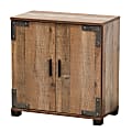 Baxton Studio Cyrille 2-Door Shoe Cabinet, Brown