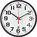Skilcraft Self-Set Wall Clock, 8", Black Frame (AbilityOne 6645-01-557-3153)