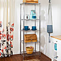 Honey Can Do 5-Tier Heavy-Duty Adjustable Storage Shelving Unit, 72”H x 18”W x 24”D, Chrome 1 thumbnail image