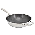 Oster Modessa Stainless Steel Nonstick Triply Wok With Honeycomb Design, 11”, Silver 1 thumbnail image
