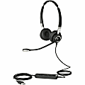 Jabra BIZ 2400 II USB Headset - Stereo - USB - Wired - Over-the-head - Binaural - Supra-aural - Noise Canceling - Black