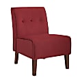 Linon Winston Accent Chair, Red/Dark Walnut