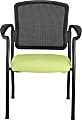 WorkPro® Spectrum Series Mesh/Vinyl Stacking Guest Chair With Antimicrobial Protection, With Arms, Lime, Set Of 2 Chairs, BIFMA Compliant 1 thumbnail image