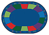 Carpets For Kids® Premium Collection Colorful Places Oval Seating Rug, 8'3" x 11'8", Multicolor