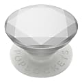 PopSockets Phone Stand, 1.5"H x 1.5"W x 0.25"D, Metallic Diamond Silver