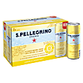 Nestlé® S.Pellegrino Essenza Flavored Mineral Water, Lemon & Lemon Zest, 11.15 Oz, Pack Of 8 Cans