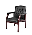 Boss Office Products Traditional Guest Chair, Mahogany/Black 1 thumbnail image