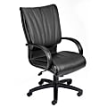 Boss Office Products Bonded Leather Executive High-Back Chair, 47 1/2"H x 27"W x 27"D, Black