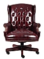 Boss Office Products Traditional Ergonomic High-Back Chair, 44"H, Burgundy/Mahogany