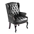 Boss Office Products Wingback Traditional High-Back Chair, Black/Mahogany 1 thumbnail image