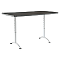 Iceberg IndestrucTable TOO Adjustable Height Utility Table, Rectangle, Graphite