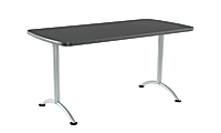 Iceberg IndestrucTable TOO Utility Table Top, Rectangle, Gray Walnut