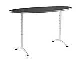 Iceberg IndestrucTable TOO Adjustable Height Utility Table, Oval, Graphite