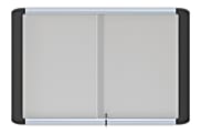 MasterVision® Platinum Pure Magnetic Dry-Erase Enclosed Whiteboard, Sliding Door, 36" x 48", Aluminum Frame With Silver Finish
