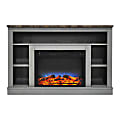 Cambridge® Seville Electric Fireplace With LED Insert And Mantel, Gray