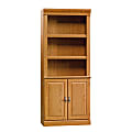 Sauder® Orchard Hills 71 1/2" 5 Shelf Traditional Library, Oak/Light Finish, Standard Delivery