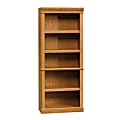 Sauder® Orchard Hills 71 1/2" 5 Shelf Traditional Library, Oak/Light Finish, Standard Delivery