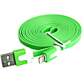 4XEM Lightning To USB 2.0 Flat Cable For iPhone/iPod/iPad (Green)