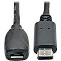 Eaton Tripp Lite Series USB 2.0 Adapter Cable - USB-C to USB Micro-B (M/F), 6-in. (15.24 cm) - USB adapter - U04006NMICF 1 thumbnail image