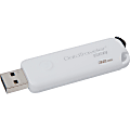 Kingston 32GB DataTraveler SE8 USB 2.0 Flash Drive - 32 GB - USB 2.0 - White - 5 Year Warranty
