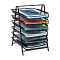 Mind Reader 6-Tier Paper Tray, 18”H x 13-3/4”W x 11-3/4”D, Black 1 thumbnail image