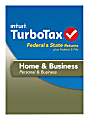 TurboTax® Home And Business Federal + State E-File 2013, For PC/Mac, Traditional Disc