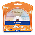 Verbatim DVD Recordable Media - DVD-R - 16x - 4.70 GB - 10 Pack Blister Pack - 120mm - 2 Hour Maximum Recording Time