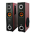BeFree Sound 2.1 Channel Bluetooth® Dual Tower Speakers, Wood