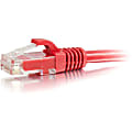 C2G-10ft Cat5e Snagless Unshielded (UTP) Network Patch Cable - Red - Category 5e for Network Device - RJ-45 Male - RJ-45 Male - 10ft - Red