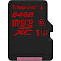 Kingston 64 GB Class 3/UHS-I microSDXC - 90 MB/s Read - 80 MB/s Write - Lifetime Warranty