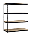 Lorell® 4-Shelf Steel Archival Shelving, 84"H x 69"W x 33"D, Black 1 thumbnail image