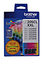 Brother® LC205 Cyan; Magenta; Yellow Extra-High-Yield Ink Cartridges, Pack Of 3, LC2053PKS 1 thumbnail image