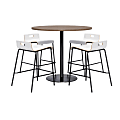 KFI Studios Proof High Bistro Table Set, White/Black/Espresso