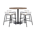 KFI Studios Proof High Bistro Table Set, White/Black/Espresso 1 thumbnail image
