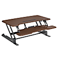 Mount-It! Electric Standing Desk Converter With Adjustable Height And 38"W Desktop, Dark Walnut 1 thumbnail image