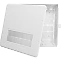 DataComm 80-1500-BR 15-Inch Plastic Enclosure Box with Brush Cover - 1-gang - White - ABS Plastic 1 thumbnail image