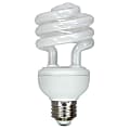 GE Spiral T3 Fluorescent Light Bulbs, 20 Watt, Carton Of 10