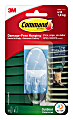 Command Window Hook, With All-Weather Strips, Large, 3 1/2"H x 1 1/2"W x 1"D, Clear 1 thumbnail image