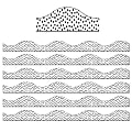 Ashley Productions Magnetic Scallop Border, Black Messy Dots On White, 12' Per Pack, Set Of 6 Packs 1 thumbnail image
