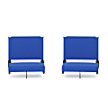 Flash Furniture Grandstand Comfort Seats, Blue/Black, Set Of 2 Seats
