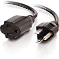C2G 10ft Power Extension Cord - 18 AWG - NEMA 5-15P to NEMA 5-15R - Extend your power cord AND keep your UPS and surge outlets free