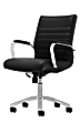 Realspace® Modern Comfort Winsley Bonded Leather Mid-Back Manager Office Chair, Black/Silver, BIFMA Compliant