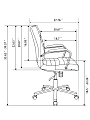 Realspace Modern Comfort Winsley Bonded Leather Mid Back Manager Office Chair BlackSilver BIFMA Compliant Office Depot