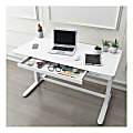 Realspace® Electric 48'W Height-Adjustable Standing Desk, White