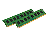 Kingston ValueRAM - DDR3 - kit - 8 GB: 2 x 4 GB - DIMM 240-pin - 1600 MHz / PC3-12800 - CL11 - 1.5 V - unbuffered - non-ECC