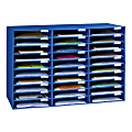 Pacon® 70% Recycled Corrugated Mail Box, 30 Slots, Blue 1 thumbnail image