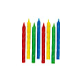 Amscan Glitter Spiral Birthday Candles, 3-1/4", Multicolor, 24 Candles Per Pack, Set Of 8 Packs