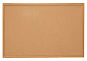 Quartet® Natural Cork Bulletin Board, 18" x 24", Wood Frame With Oak Finish
