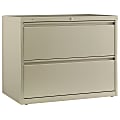 Bush Business Furniture Synchronize 1000 36"W Lateral 2-Drawer File Cabinet, Metal, Putty, Standard Delivery